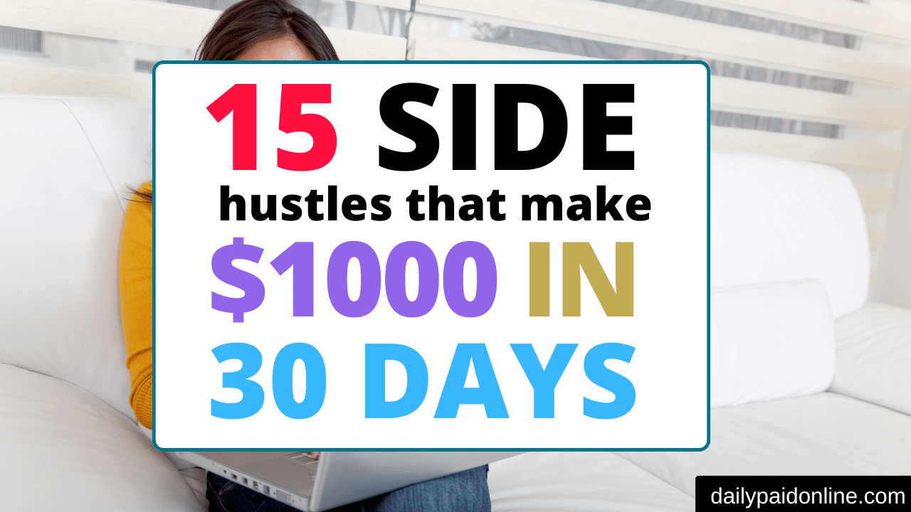 15 Effective Side Hustles to Build a $1,000 Emergency Fund in 30 Days